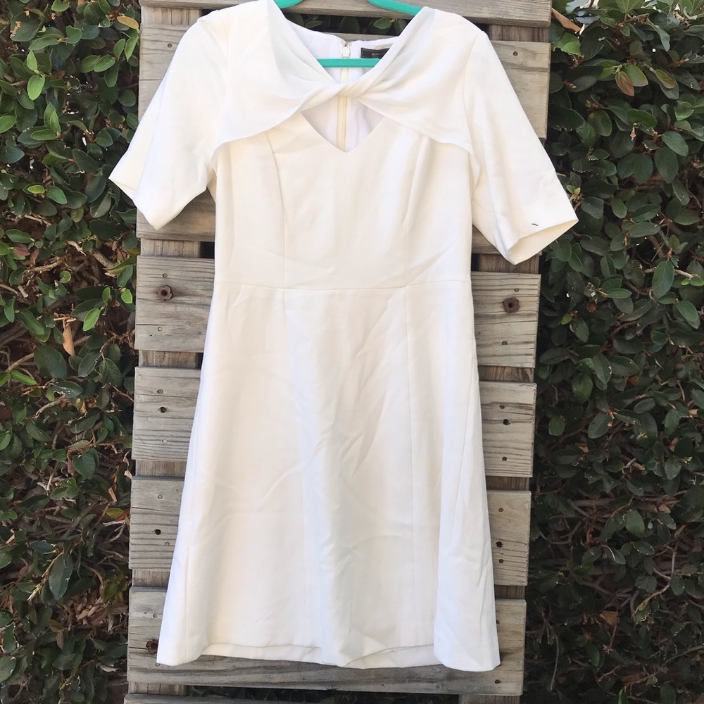 BCBGMaxazria White Retro Fitted Dress